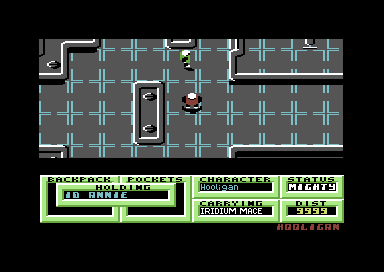 Pandora (Commodore 64) screenshot: Exploring the ship.