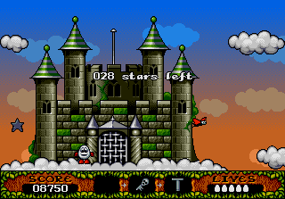 The Fantastic Adventures of Dizzy (DOS) screenshot: Dizzy found the castle of the evil wizard Zaks!
