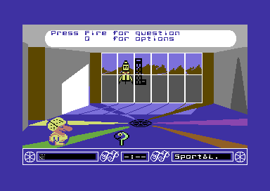 Trivial Pursuit: A New Beginning (Commodore 64) screenshot: Answer a question.