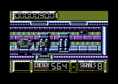 Steel (Commodore 64) screenshot: Blast those enemies.
