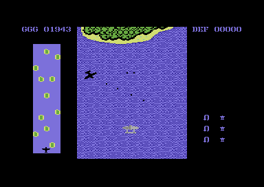 '43 - One Year After (Commodore 64) screenshot: Under attack.
