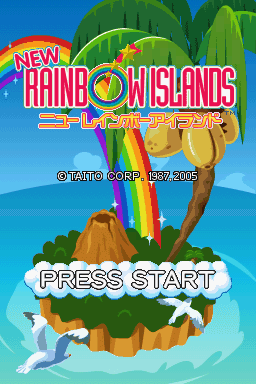 Rainbow Islands Revolution (Nintendo DS) screenshot: New Rainbow Islands title screen