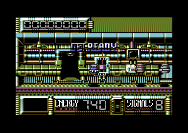 Steel (Commodore 64) screenshot: Right from the start your under attack.