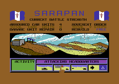 Tank Attack (Commodore 64) screenshot: Watching the attack.