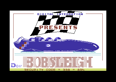 Bobsleigh (Commodore 64) screenshot: Loading screen.