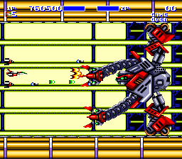 Air Buster (Genesis) screenshot: Mini-boss of phase 5