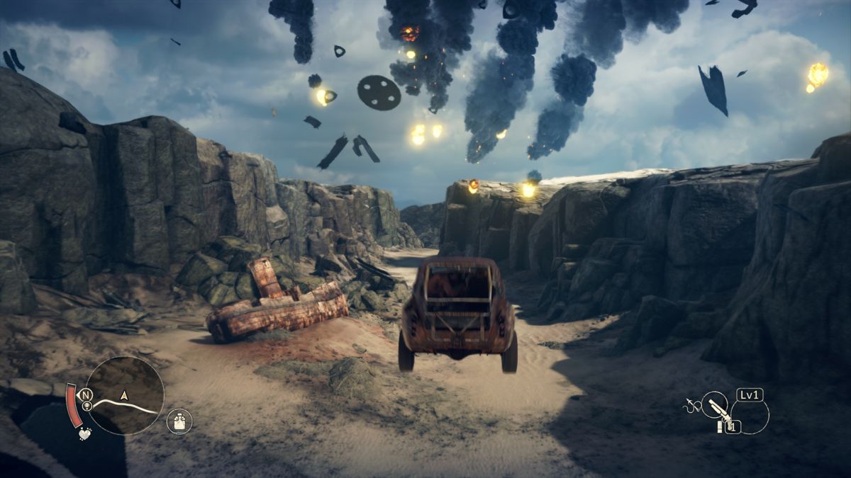 Mad Max (Windows) screenshot: A long jump.