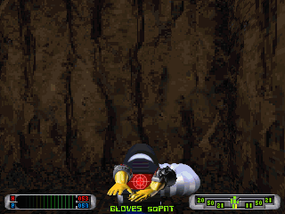 CyberMage: Darklight Awakening (Demo Version) (DOS) screenshot: Found a piece of armour in a hideout. There's a rather complex system of locational damage, and different armour pieces cover different parts of the body (VGA).