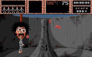 Weird Dreams (DOS) screenshot: First Level : Candyfloss death (EGA)
