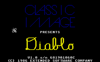 Diablo (Atari ST) screenshot: Title screen.