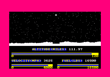 Cassette 50 (Amstrad CPC) screenshot: Lunar Landing