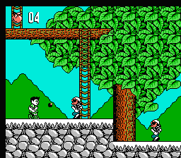 Hook (NES) screenshot: The pirate shoots at me without warning.