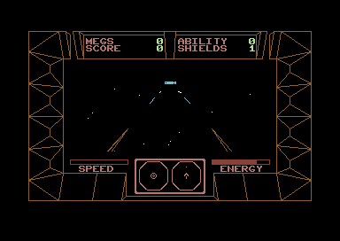 Wanderer (Commodore 64) screenshot: Shoot the aliens.