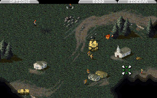 Command & Conquer: The Covert Operations (DOS) screenshot: Compared to the original campaigns, <i>The Covert Operations</i> missions feature more frequent scripted events like airborne reinforcements.