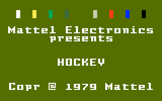 NHL Hockey (Intellivision) screenshot: Title screen.