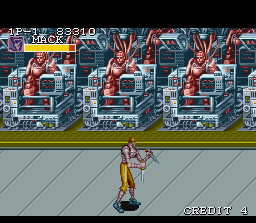 Captain Commando (SNES) screenshot: These poor bastards are getting their brains sucked out