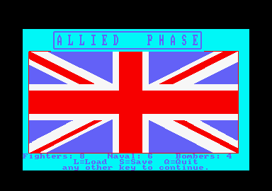 Pegasus Bridge (Amstrad CPC) screenshot: Allied phase.