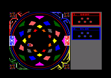 Eye (Amstrad CPC) screenshot: Placing pieces.
