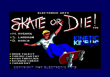Skate or Die (Amstrad CPC) screenshot: Loading screen.