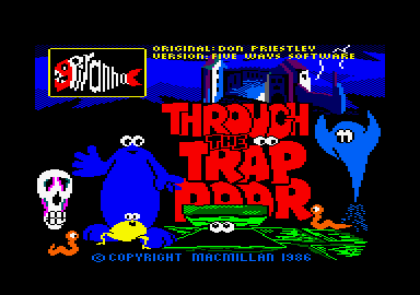 Through the Trap Door (Amstrad CPC) screenshot: Loading screen.