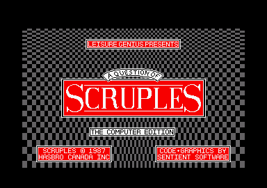 A Question of Scruples: The Computer Edition (Amstrad CPC) screenshot: Loading screen.