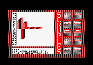 A Question of Scruples: The Computer Edition (Amstrad CPC) screenshot: Your personality.
