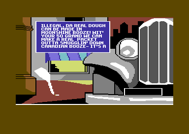 Mugsy's Revenge (Commodore 64) screenshot: The story.