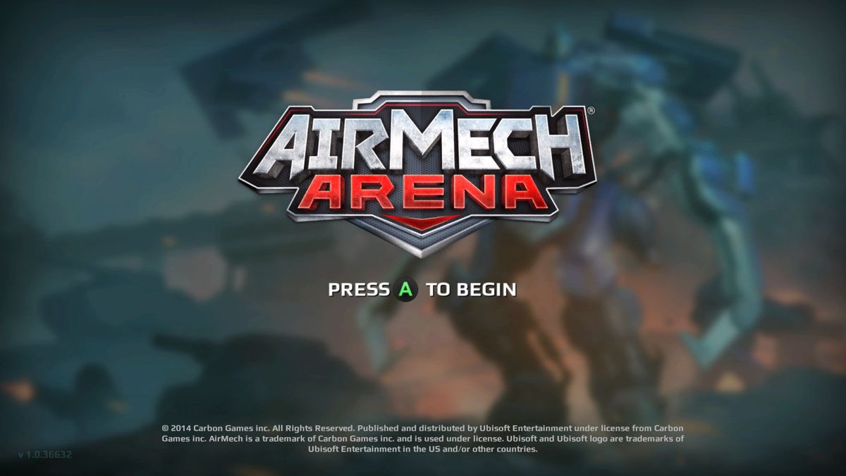 AirMech (Xbox One) screenshot: Title screen
