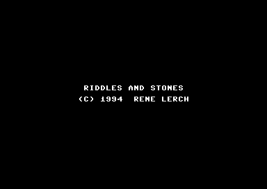 Riddles and Stones (Commodore 64) screenshot: Credits.