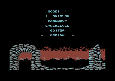 Riddles and Stones (Commodore 64) screenshot: Main Menu.