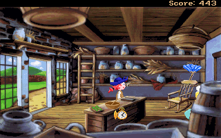 Pepper's Adventures in Time (DOS) screenshot: A colonial bakery