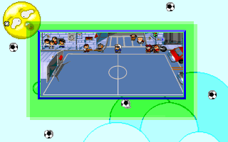 Super Action Ball (DOS) screenshot: Selecting a stadium