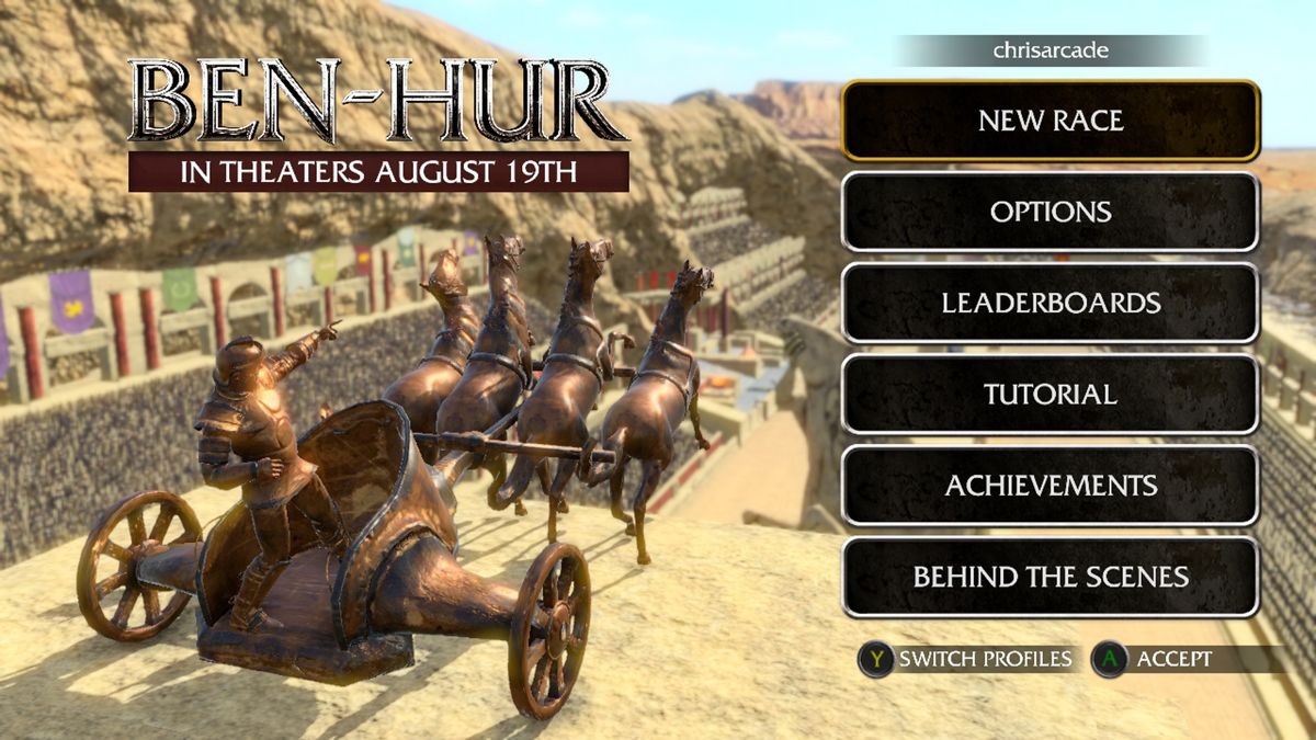 Ben-Hur (Xbox One) screenshot: Title screen