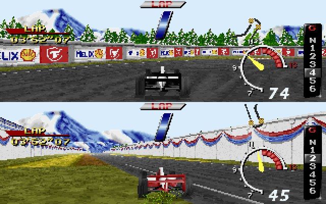 Circuit Racer (DOS) screenshot: 2 Players Mode (More exciting than 1P Mode ^_^)