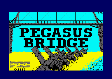 Pegasus Bridge (Amstrad CPC) screenshot: Loading screen.