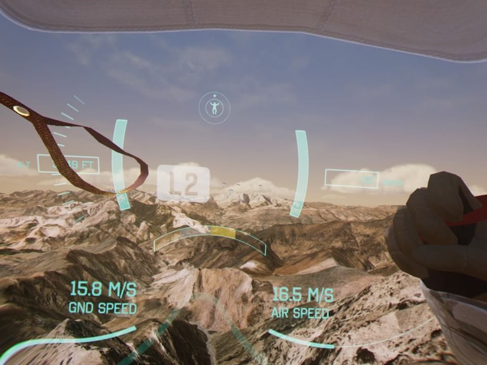 Air Force Special Ops: Nightfall (PlayStation 4) screenshot: Steering the parachute