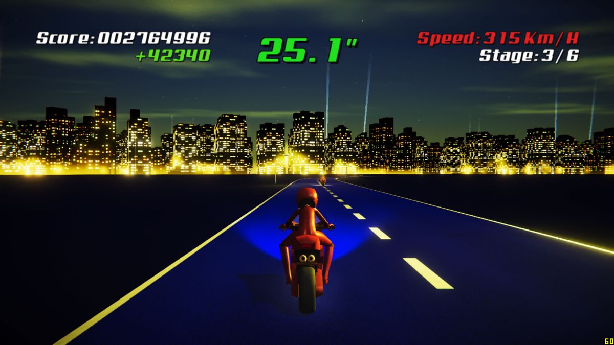 Super Night Riders (Windows) screenshot: At night