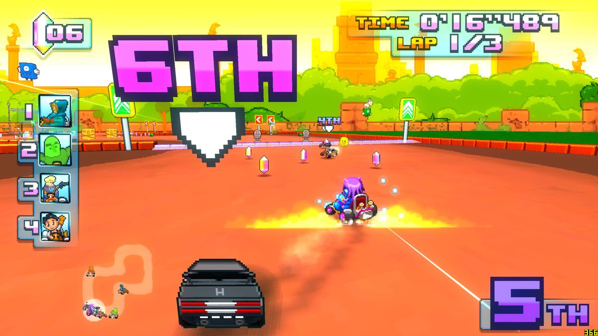 Super Indie Karts (Windows) screenshot: Drifting through a corner (Early Access version).