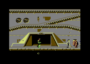 Judge Dredd (Commodore 64) screenshot: Level one.