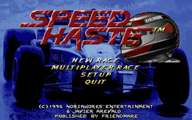 Circuit Racer (DOS) screenshot: Title Screen