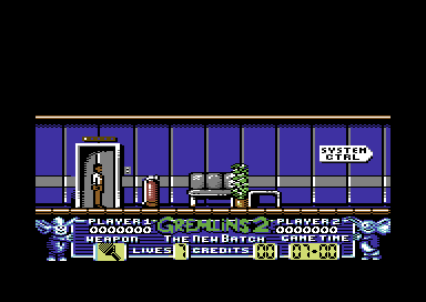 Gremlins 2: The New Batch (Commodore 64) screenshot: Start of the game.