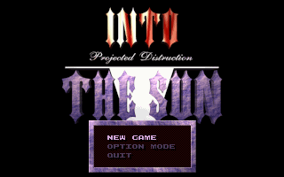 Into the Sun: Projected Distruction (DOS) screenshot: Title screen