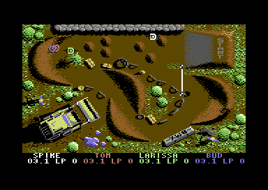 BMX Simulator 2 (Commodore 64) screenshot: Racing action.