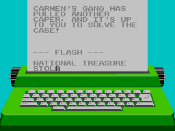 Where in the World is Carmen Sandiego? (SEGA Master System) screenshot: Level introduction