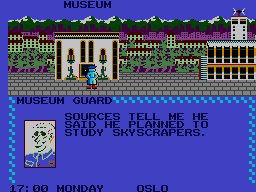 Where in the World is Carmen Sandiego? (SEGA Master System) screenshot: Asking questions