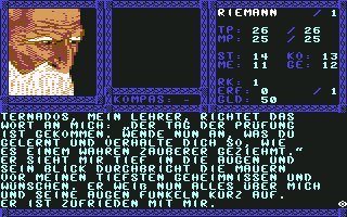 Die Prüfung (Commodore 64) screenshot: On to the trials