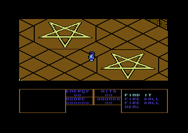 Spell of Destruction (Commodore 64) screenshot: Searching.