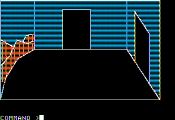 Race for Midnight (Apple II) screenshot: Starting by the Cave In Site