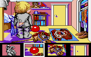 McGee (DOS) screenshot: The Bedroom.