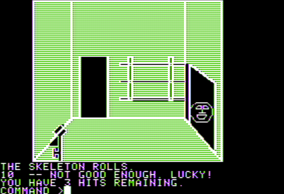 Race for Midnight (Apple II) screenshot: Battle